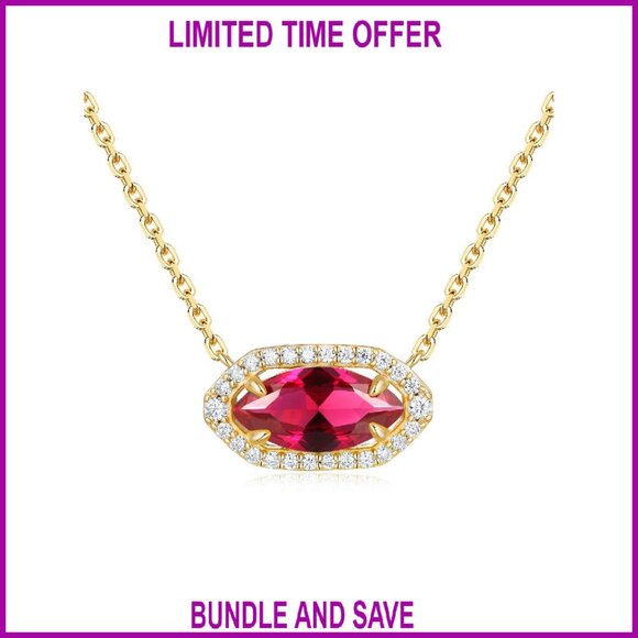 Sterling Silver Moissanite Marquise Necklace 20